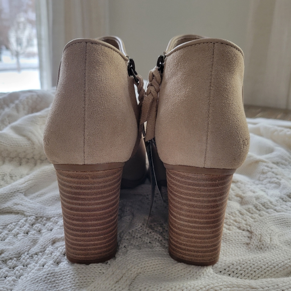 TOMS Hadley Heeled Boots In Oatmeal Suede 9.5 - Picture 7 of 8